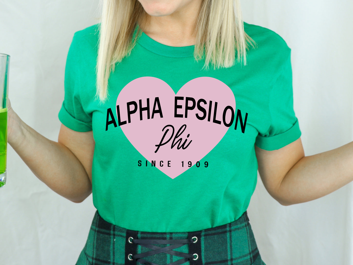 Alpha Epsilon Phi Pretty in Pink Sorority T-shirt _ 442g