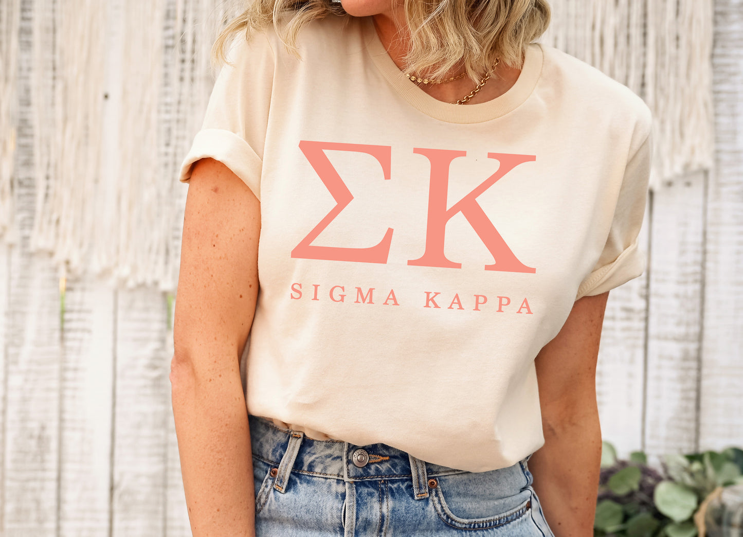Sigma Kappa Pink Personality Sorority T-shirt _ 670g