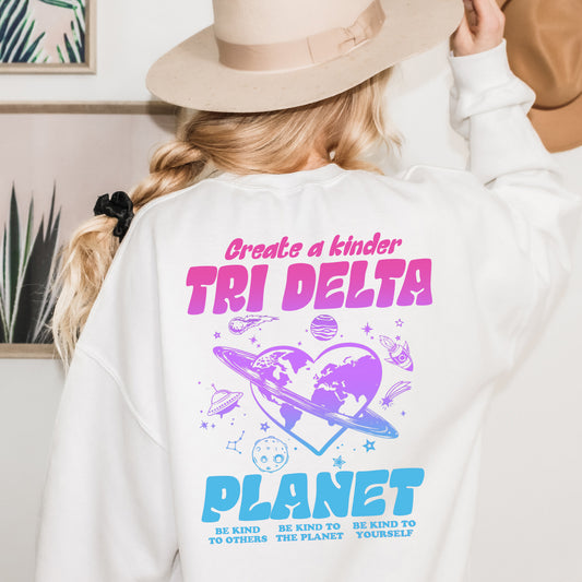 Delta Delta Delta Ombre Worlds Sorority Sweatshirt _ 35551g