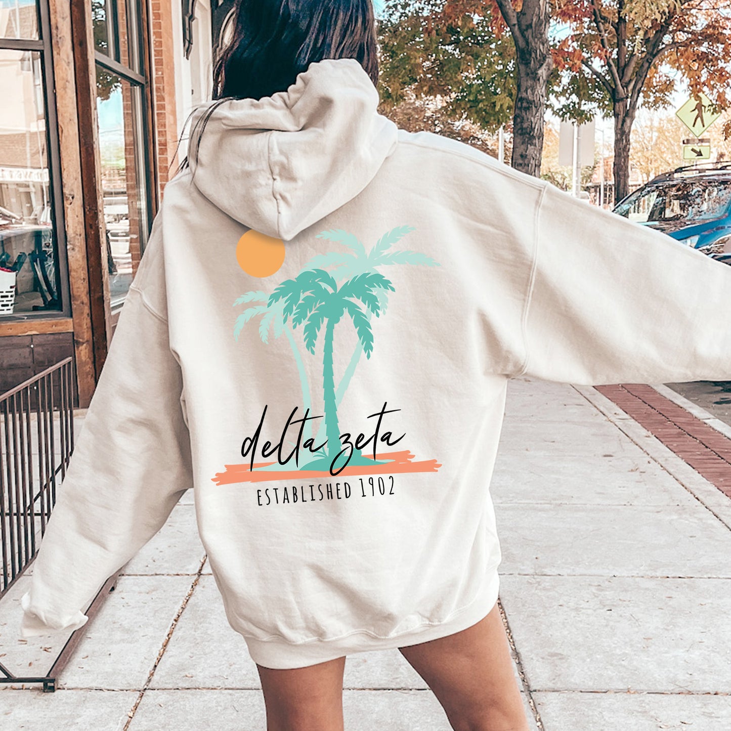 Delta Zeta Island Sisterhood Sorority Hoodie _ 33572g
