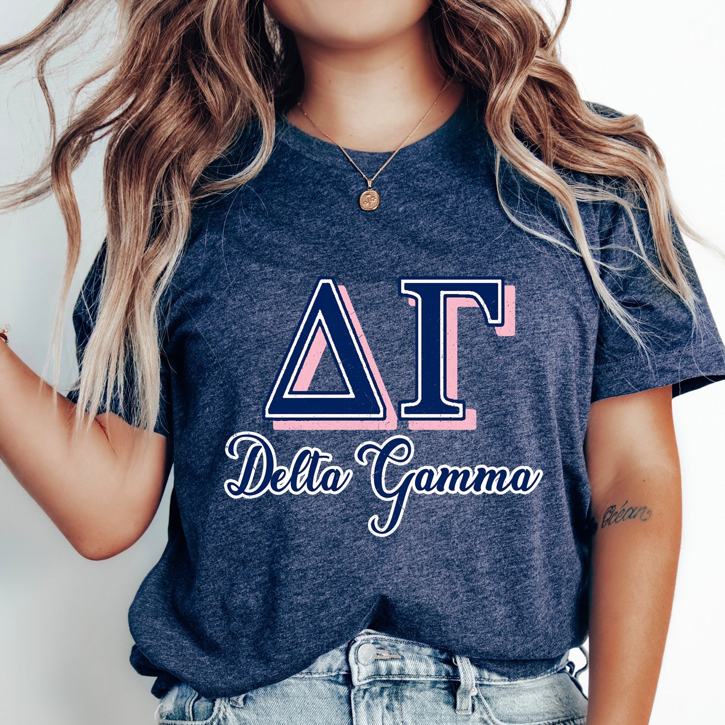 Delta Gamma Greek Colors Sorority T-shirt _ 36080g