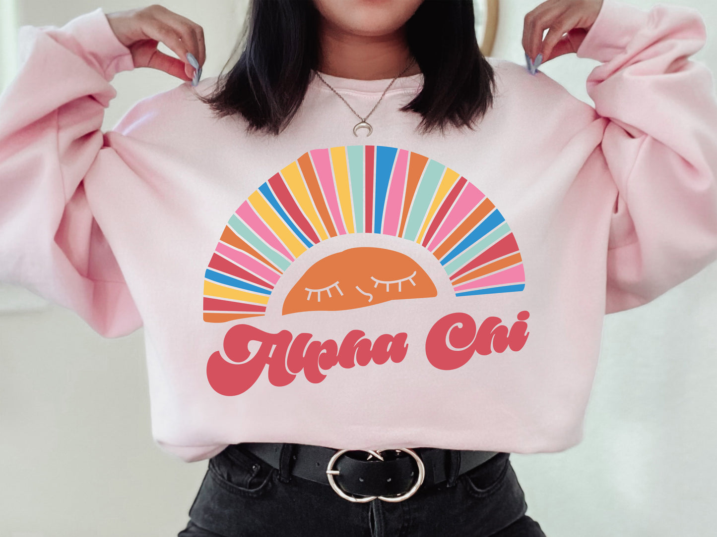 Alpha Chi Omega Sunshine Sorority Sweatshirt _ 3307g