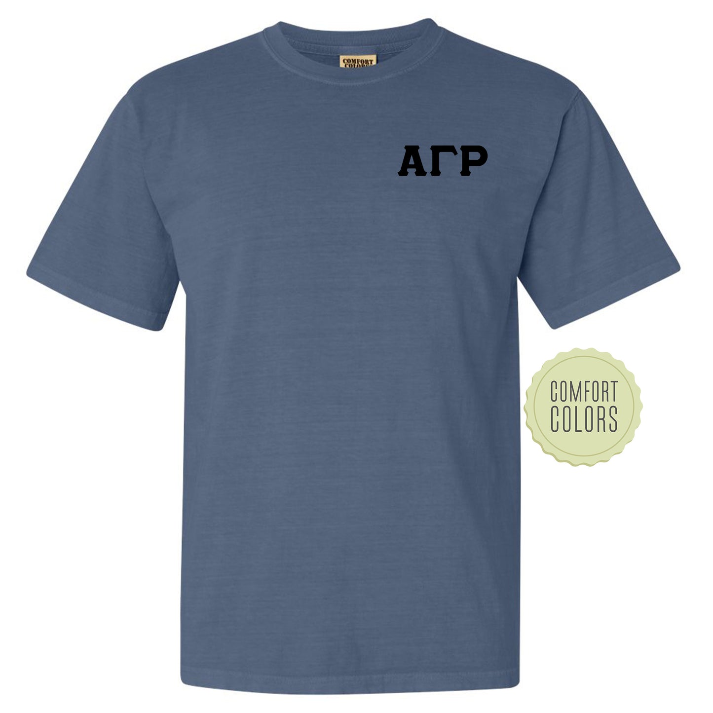 a blue t - shirt with the word afp printed on it