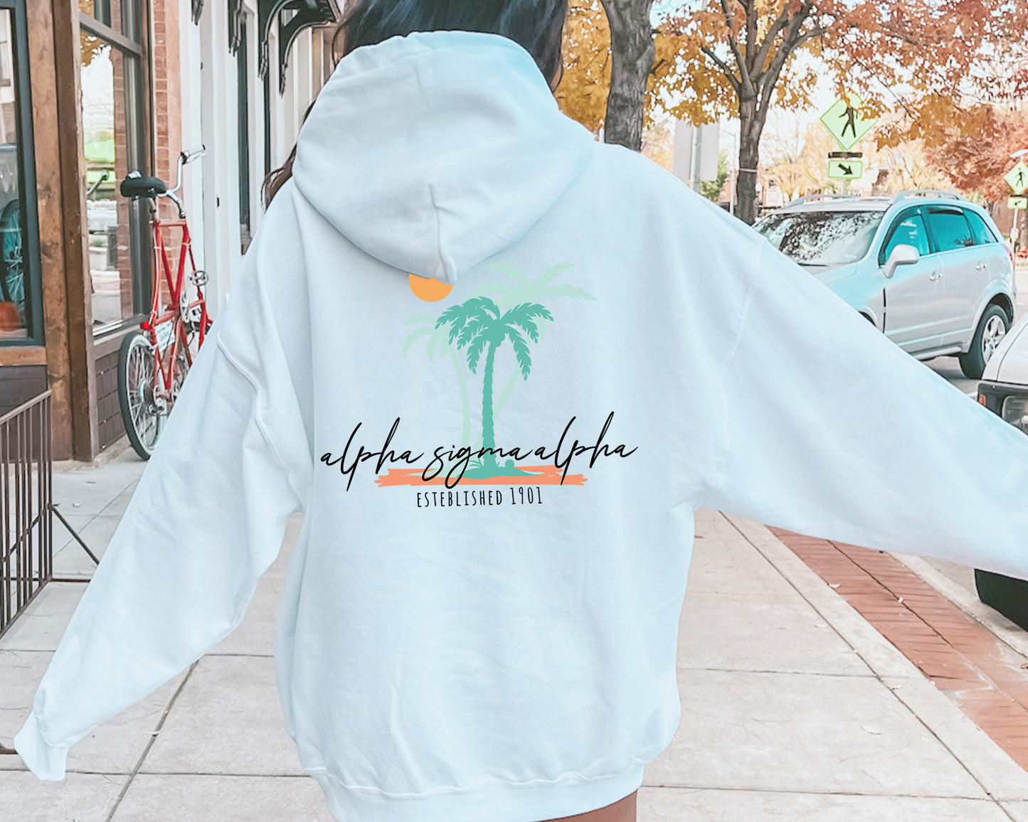 Alpha Sigma Alpha Island Sisterhood Sorority Hoodie _ 33565g