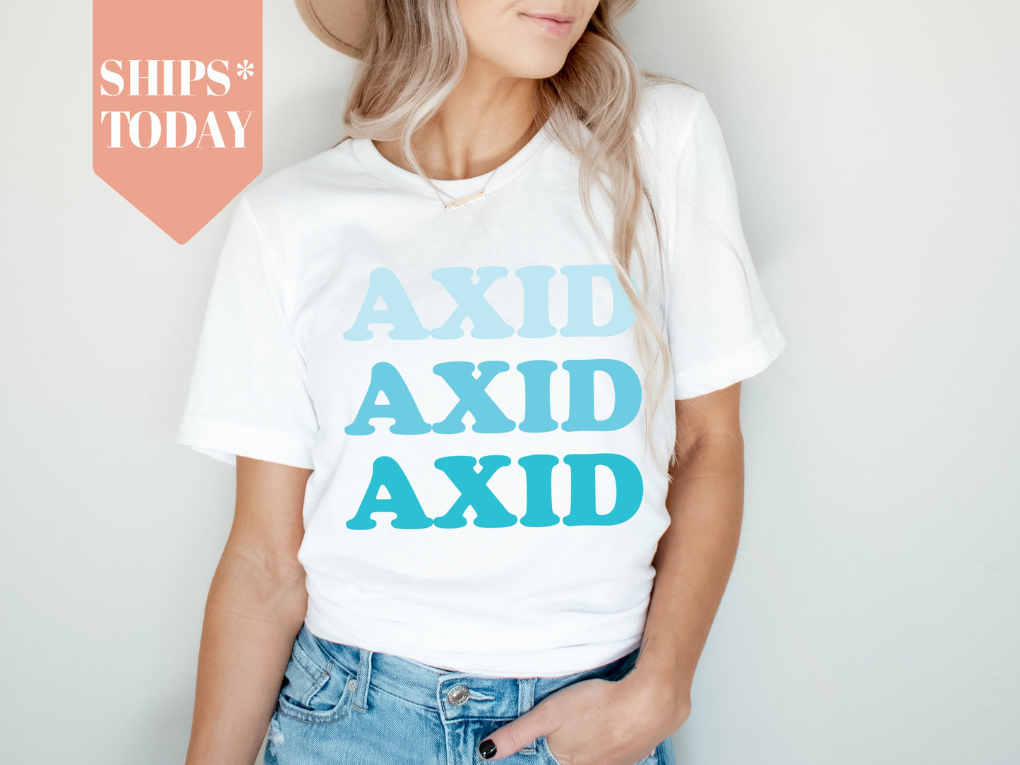 Alpha Xi Delta Touch of Blue Sorority T-shirt _ 2585g