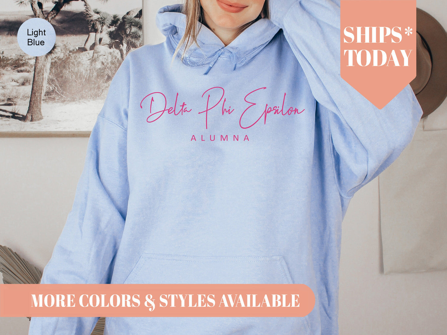 Delta Phi Epsilon Simple and Sweet Alumna Sorority Hoodie _ 504g