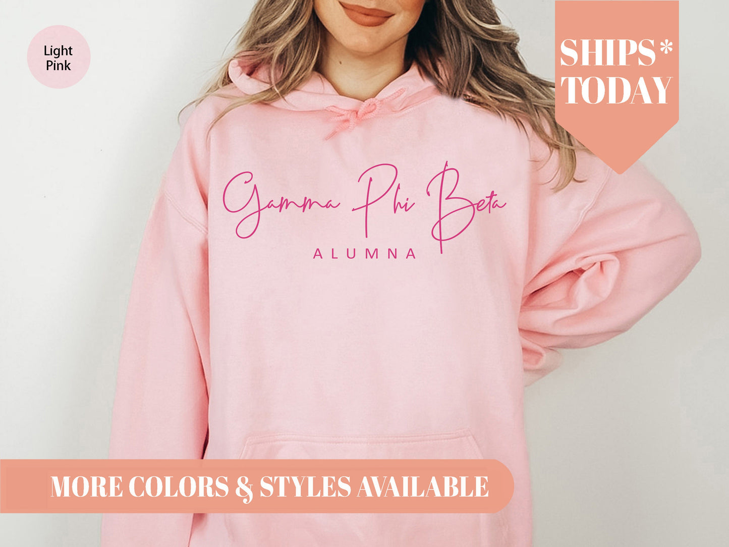 Gamma Phi Beta Simple and Sweet Alumna Sorority Hoodie _ 506g
