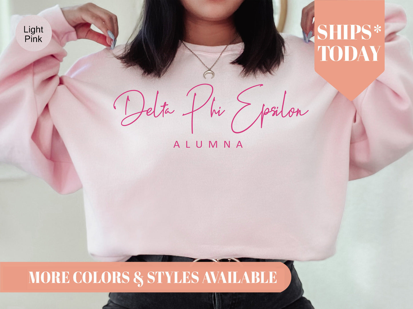 Delta Phi Epsilon Simple and Sweet Alumna Sorority Sweatshirt _ 504g