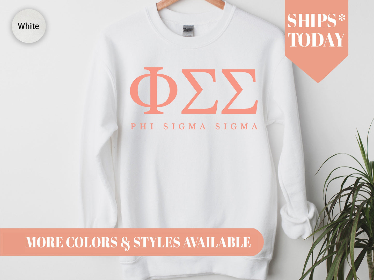 Phi Sigma Sigma Pink Personality Sorority Sweatshirt _ 667g