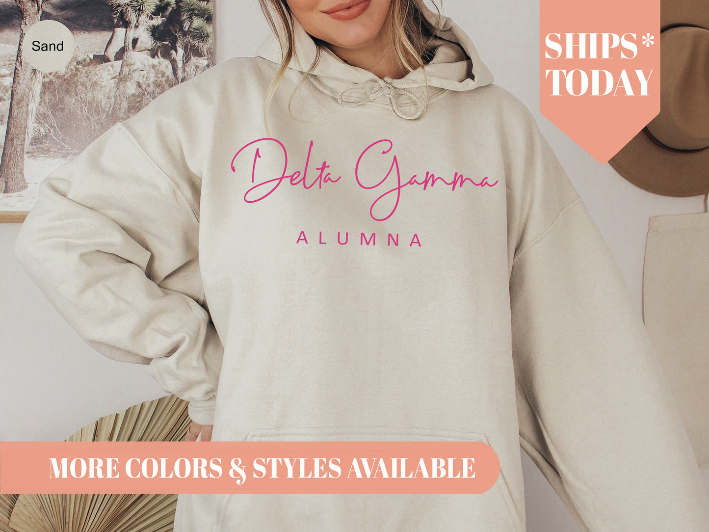 Delta Gamma Simple and Sweet Alumna Sorority Hoodie _ 503g