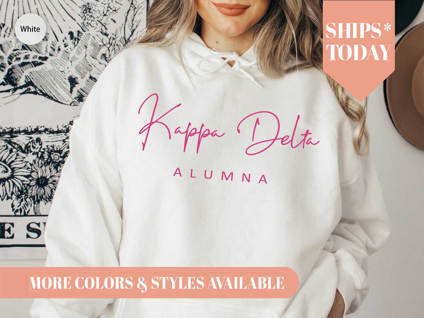 Kappa Delta Simple and Sweet Alumna Sorority Hoodie _ 508g