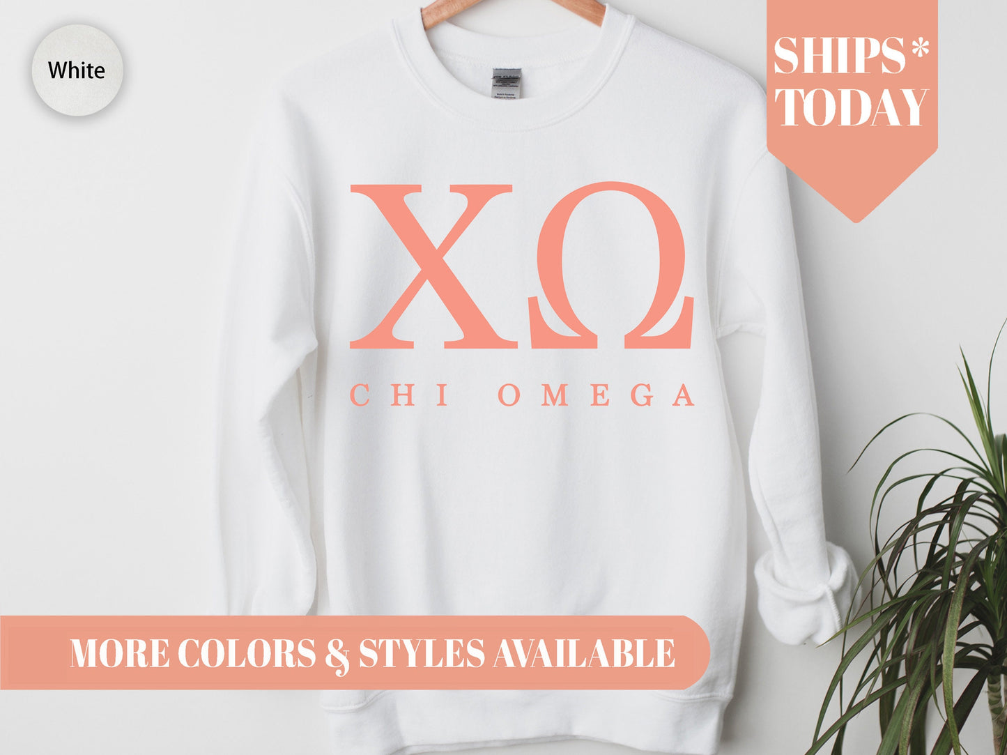 Chi Omega Pink Personality Sorority Sweatshirt _ 657g