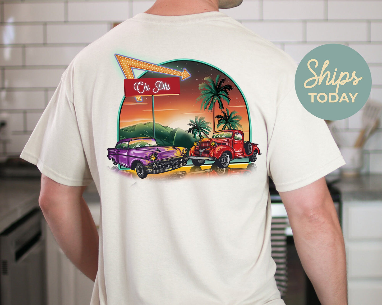 Chi Phi Vintage Retro Fraternity T-shirt _ 32632g