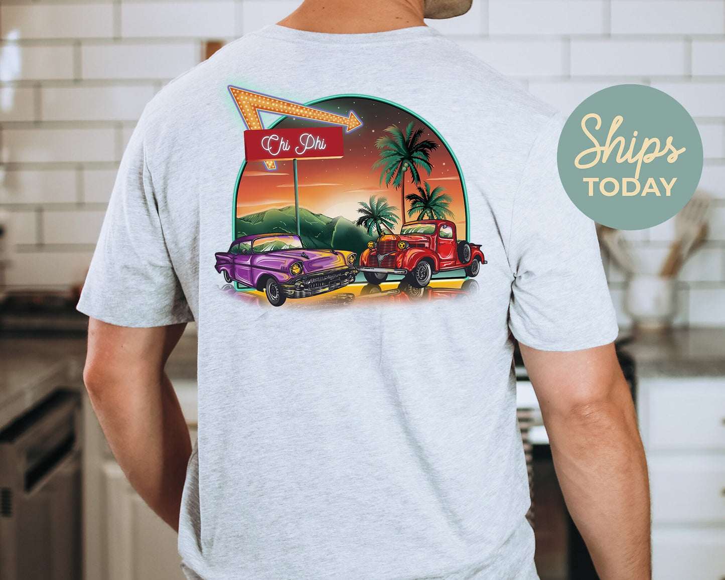 Chi Phi Vintage Retro Fraternity T-shirt _ 32632g