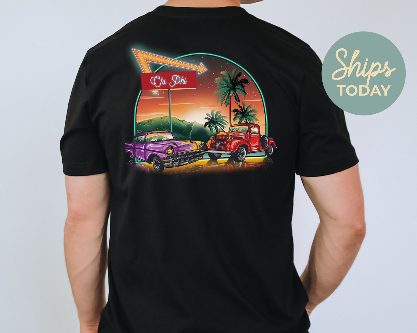 Chi Phi Vintage Retro Fraternity T-shirt _ 32632g