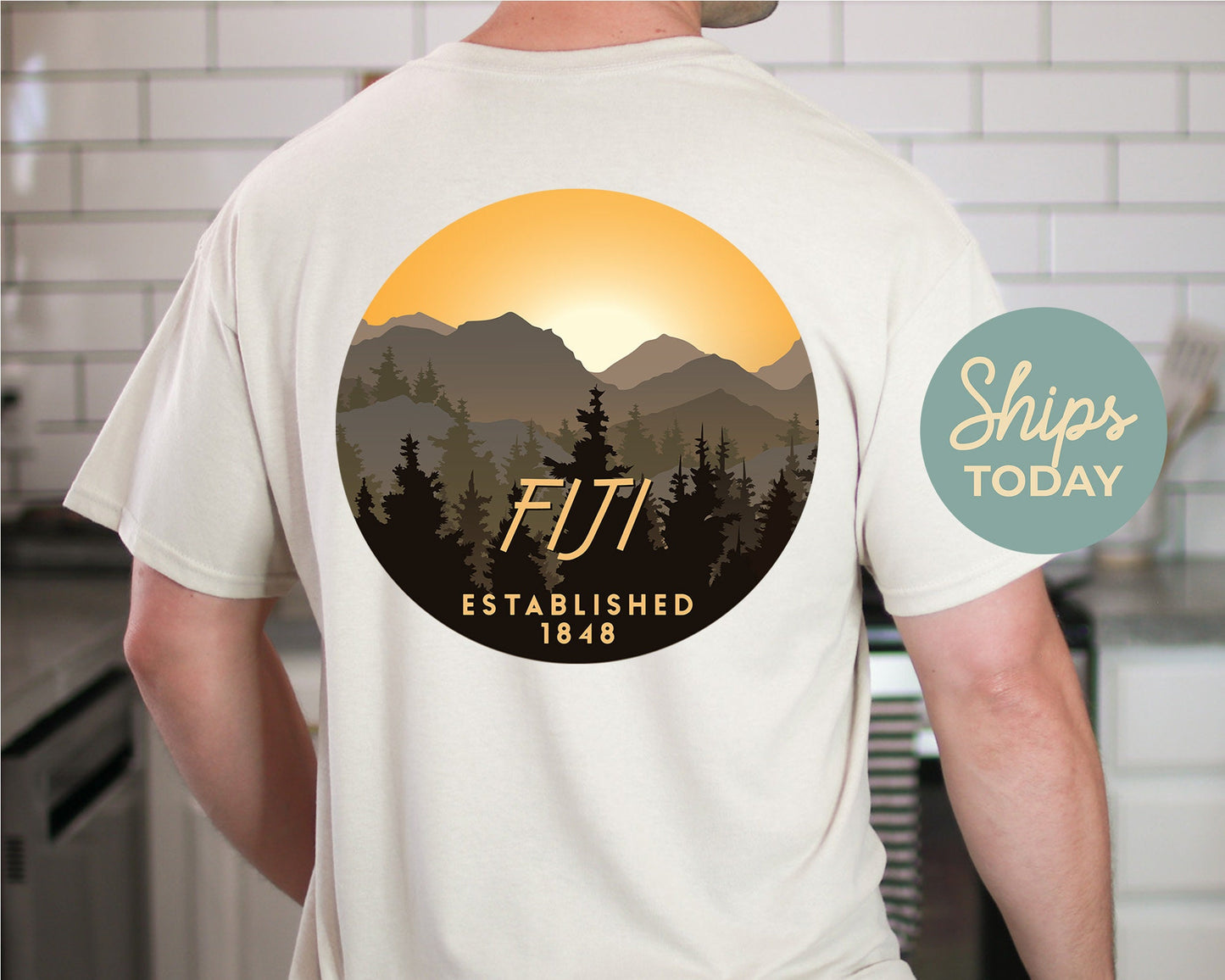 FIJI Sunset and Pines Fraternity T-shirt _ 33329g