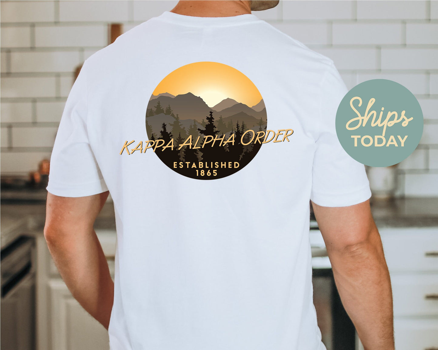 Kappa Alpha Order Sunset and Pines Fraternity T-shirt _ 33325g