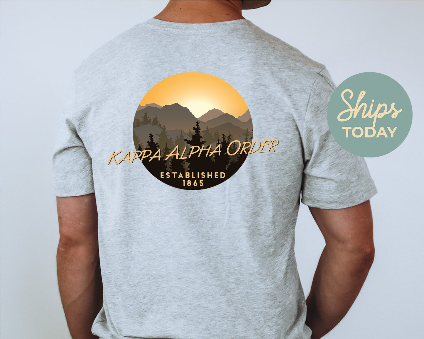 Kappa Alpha Order Sunset and Pines Fraternity T-shirt _ 33325g
