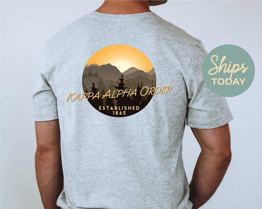 Kappa Alpha Order Sunset and Pines Fraternity T-shirt _ 33325g