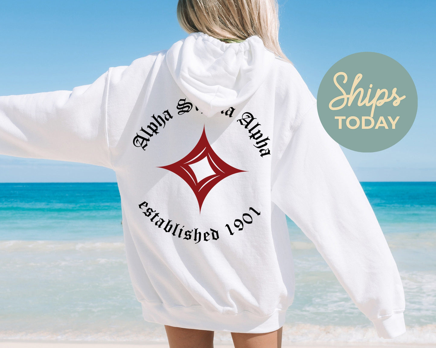 Alpha Sigma Alpha Old English Crest Sorority Hoodie _ 32926g