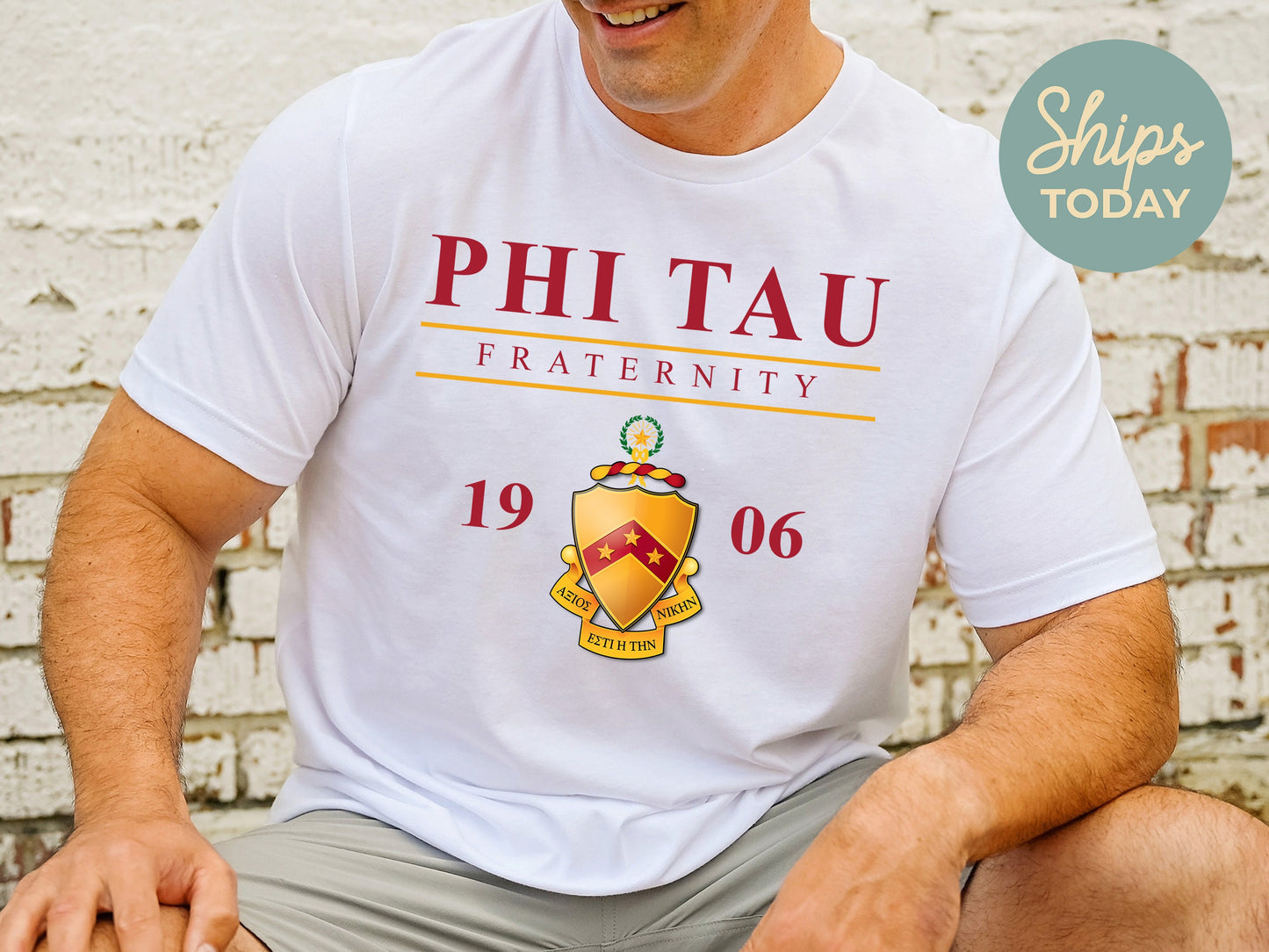 Phi Kappa Tau Iconic Crest Fraternity T-shirt _ 31134g