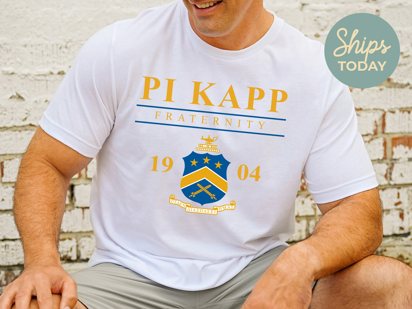 Pi Kappa Phi Iconic Crest Fraternity T-shirt _ 31137g
