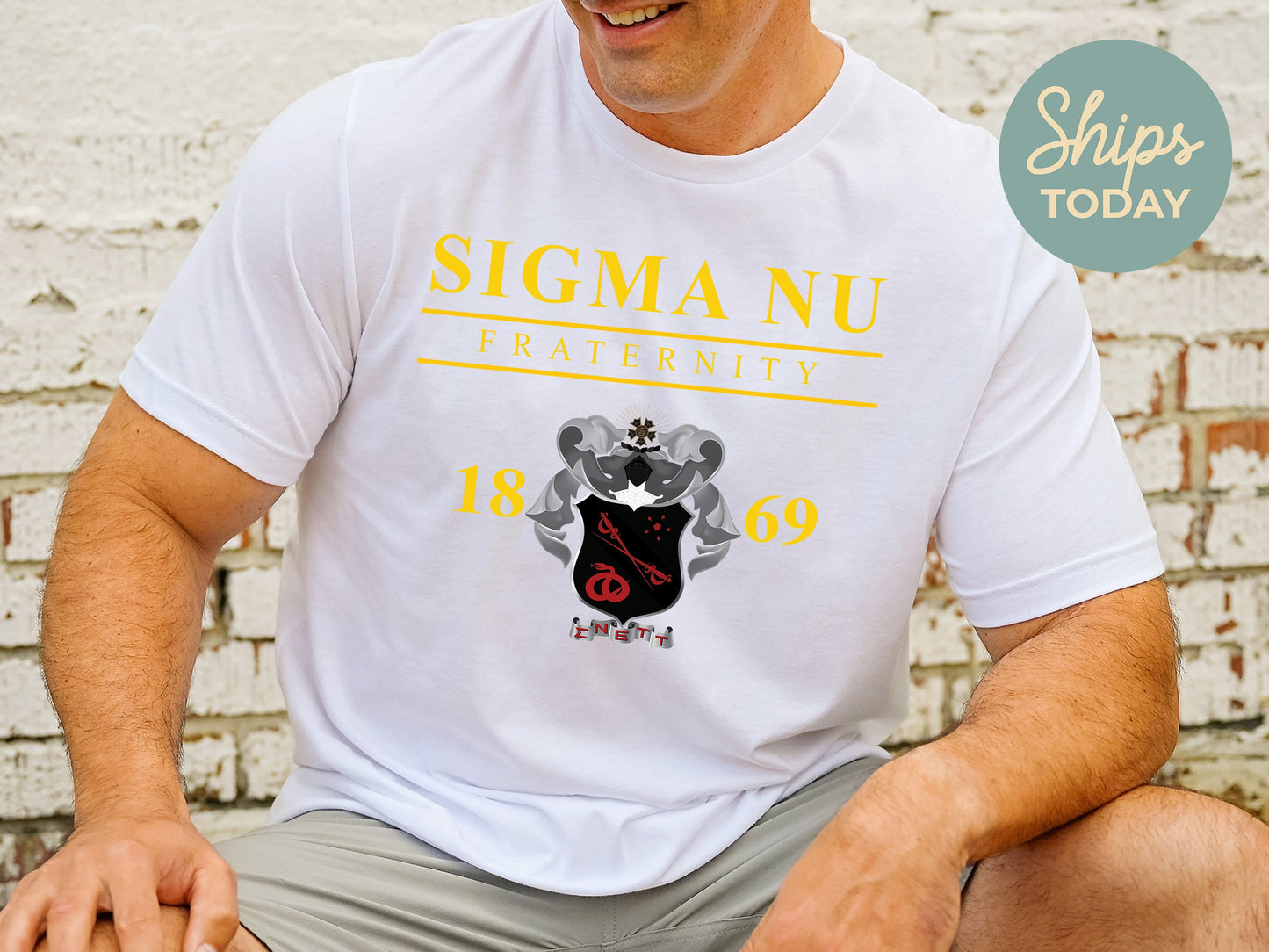 Sigma Nu Iconic Crest Fraternity T-shirt _ 31141g