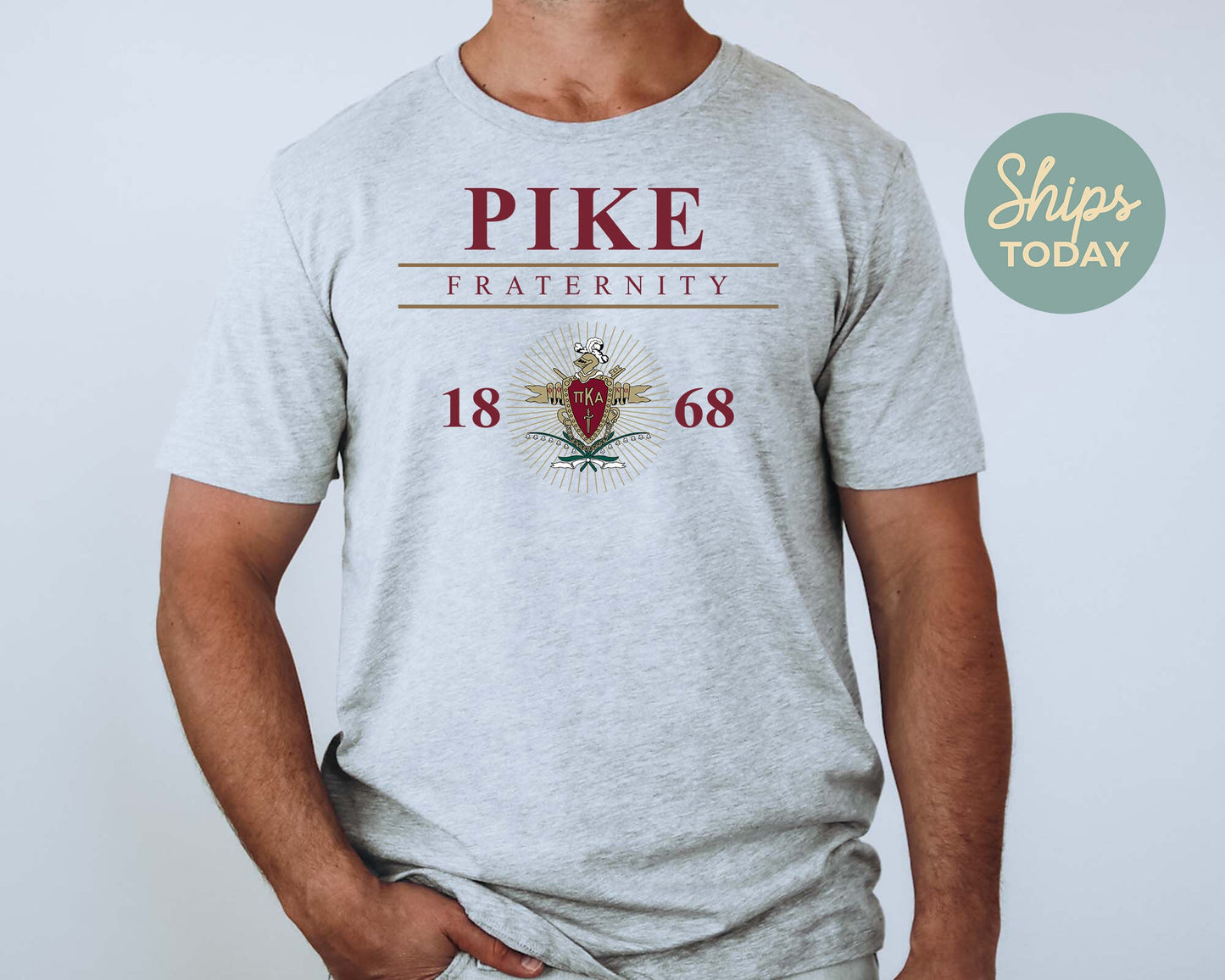Pi Kappa Alpha Iconic Crest Fraternity T-shirt _ 31136g