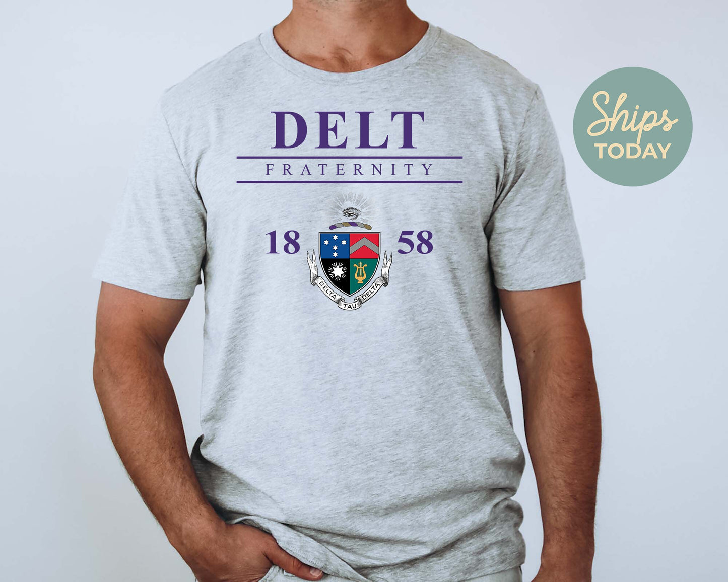 Delta Tau Delta Iconic Crest Fraternity T-shirt _ 31126g