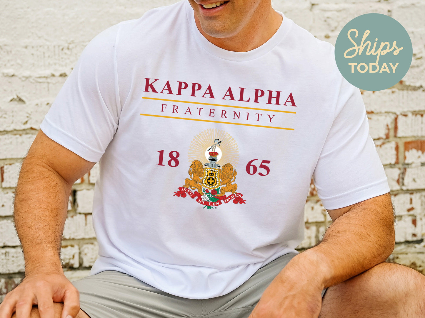 Kappa Alpha Order Iconic Crest Fraternity T-shirt _ 31128g