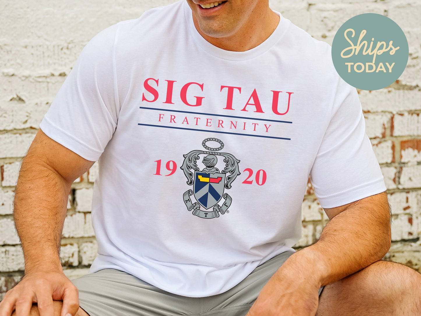 Sigma Tau Gamma Iconic Crest Fraternity T-shirt _ 31144g