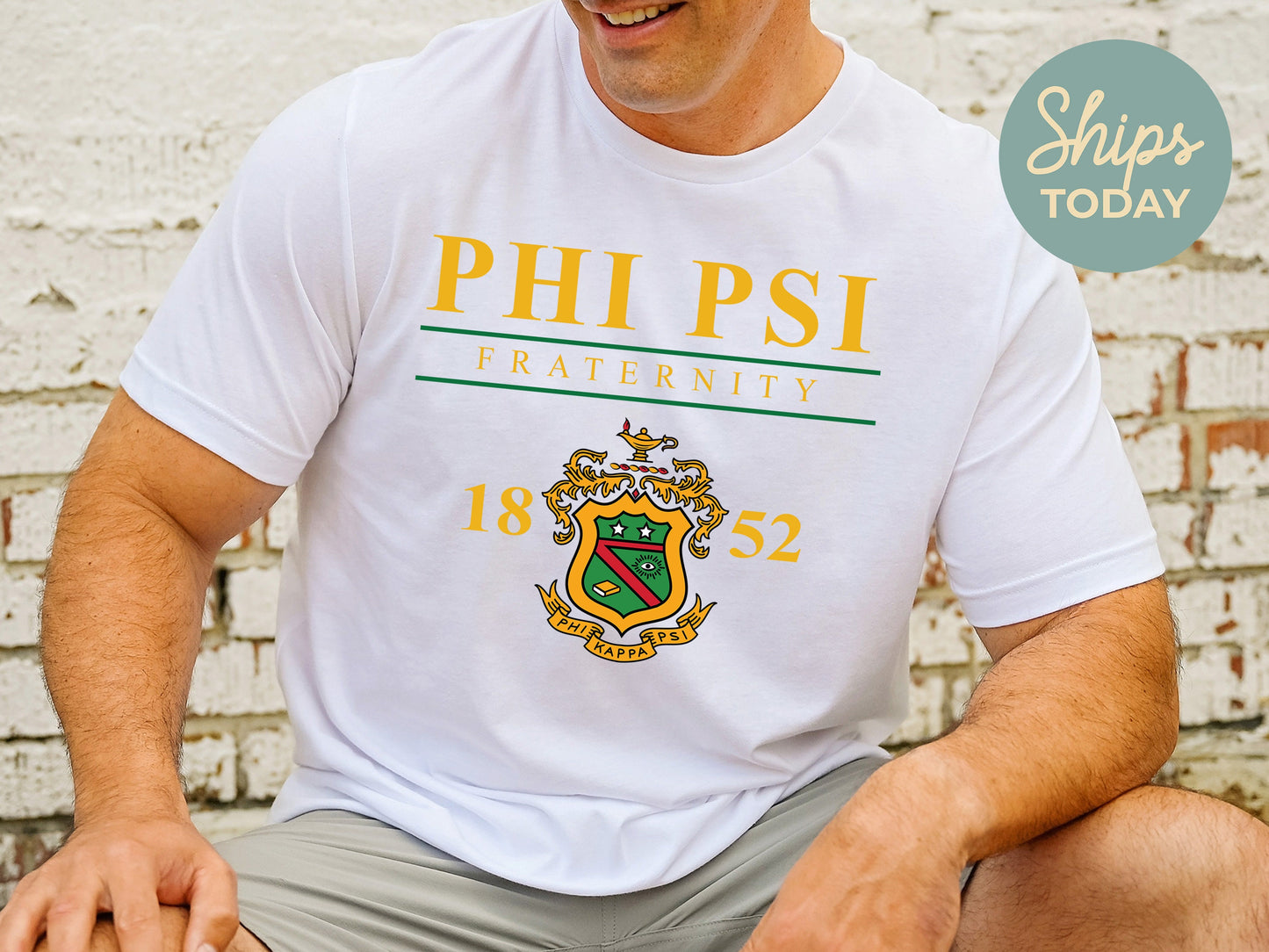 Phi Kappa Psi Iconic Crest Fraternity T-shirt _ 31133g