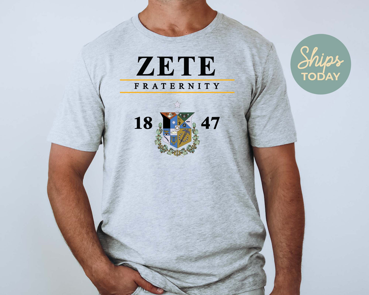 Zeta Psi Iconic Crest Fraternity T-shirt _ 31148g