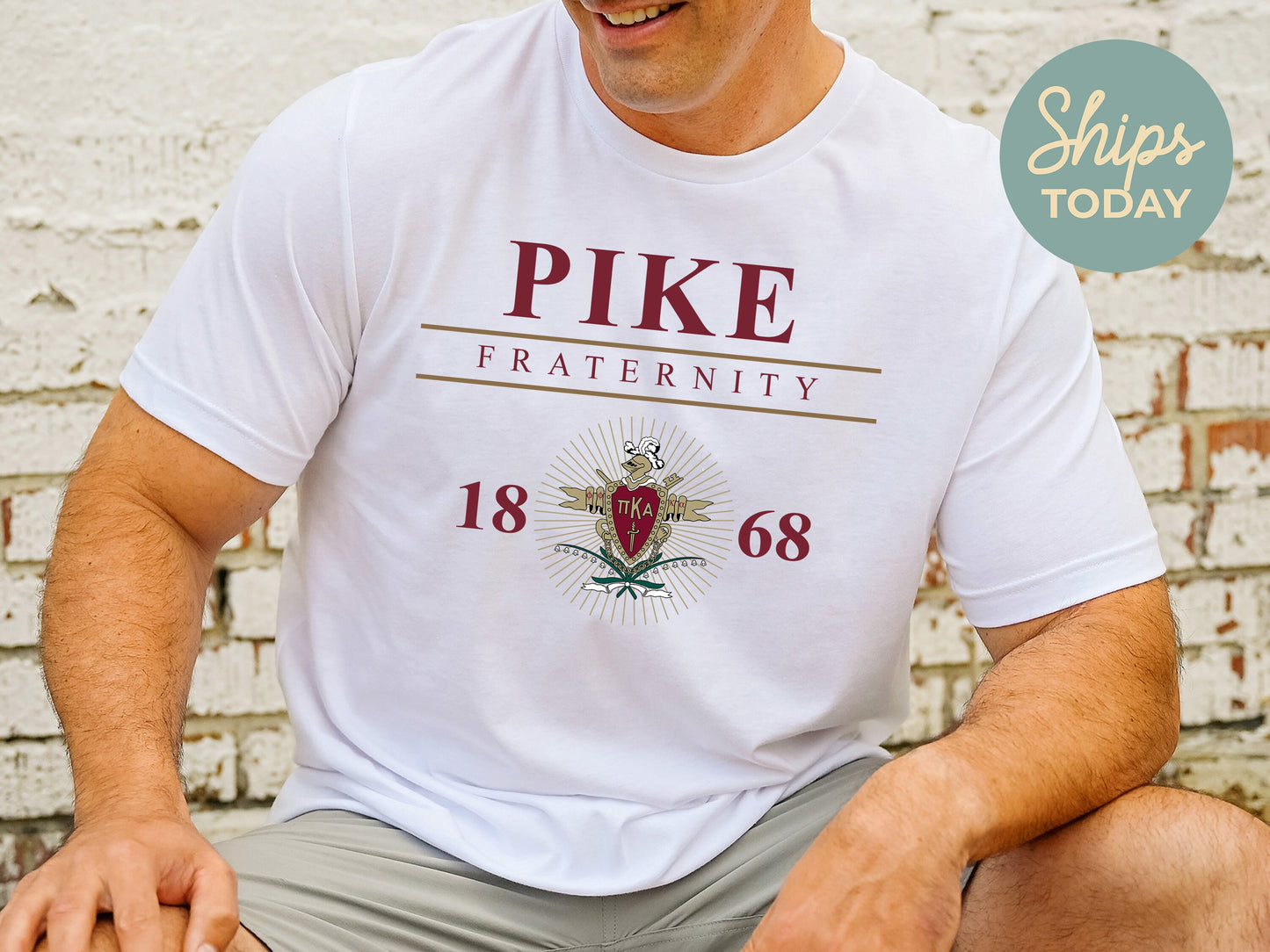 Pi Kappa Alpha Iconic Crest Fraternity T-shirt _ 31136g