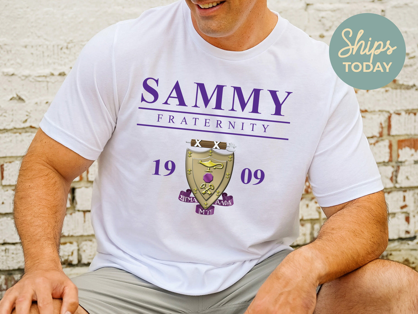Sigma Alpha Mu Iconic Crest Fraternity T-shirt _ 31139g