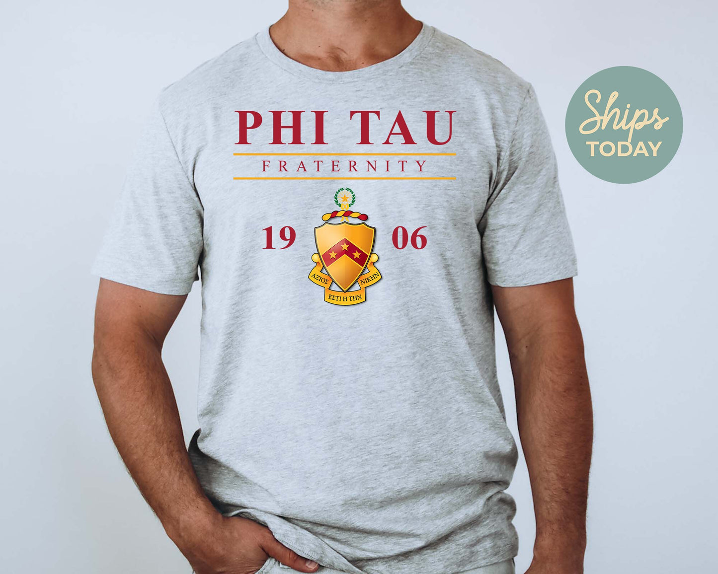 Phi Kappa Tau Iconic Crest Fraternity T-shirt _ 31134g