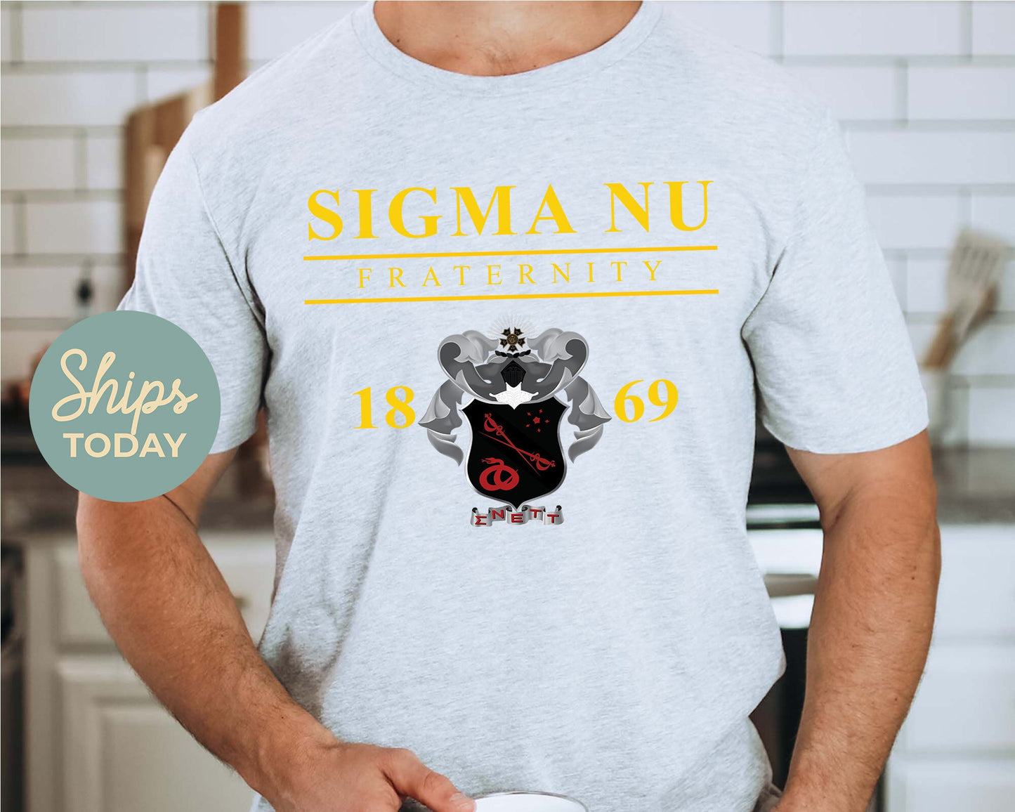 Sigma Nu Iconic Crest Fraternity T-shirt _ 31141g