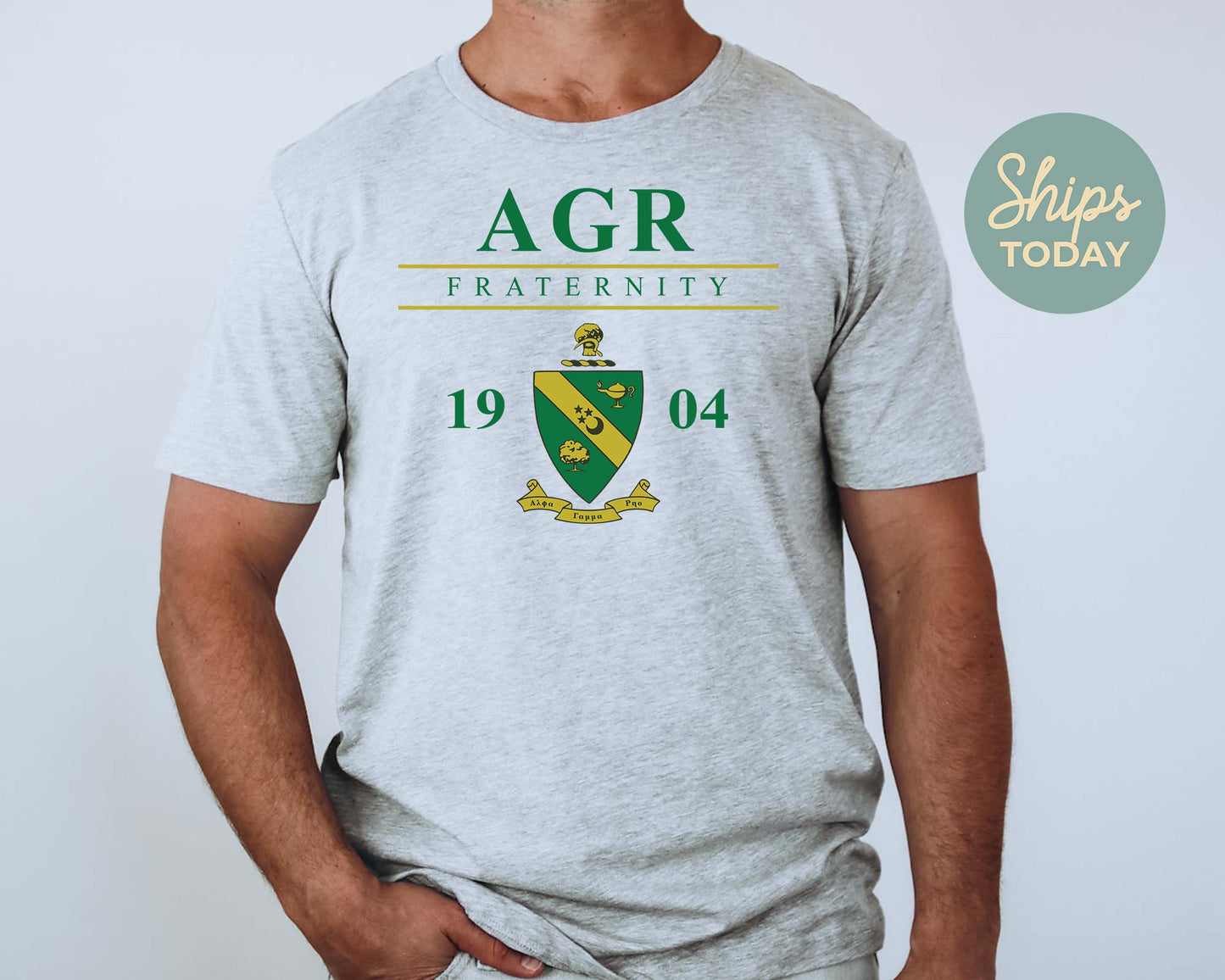 Alpha Gamma Rho Iconic Crest Fraternity T-shirt _ 31119g
