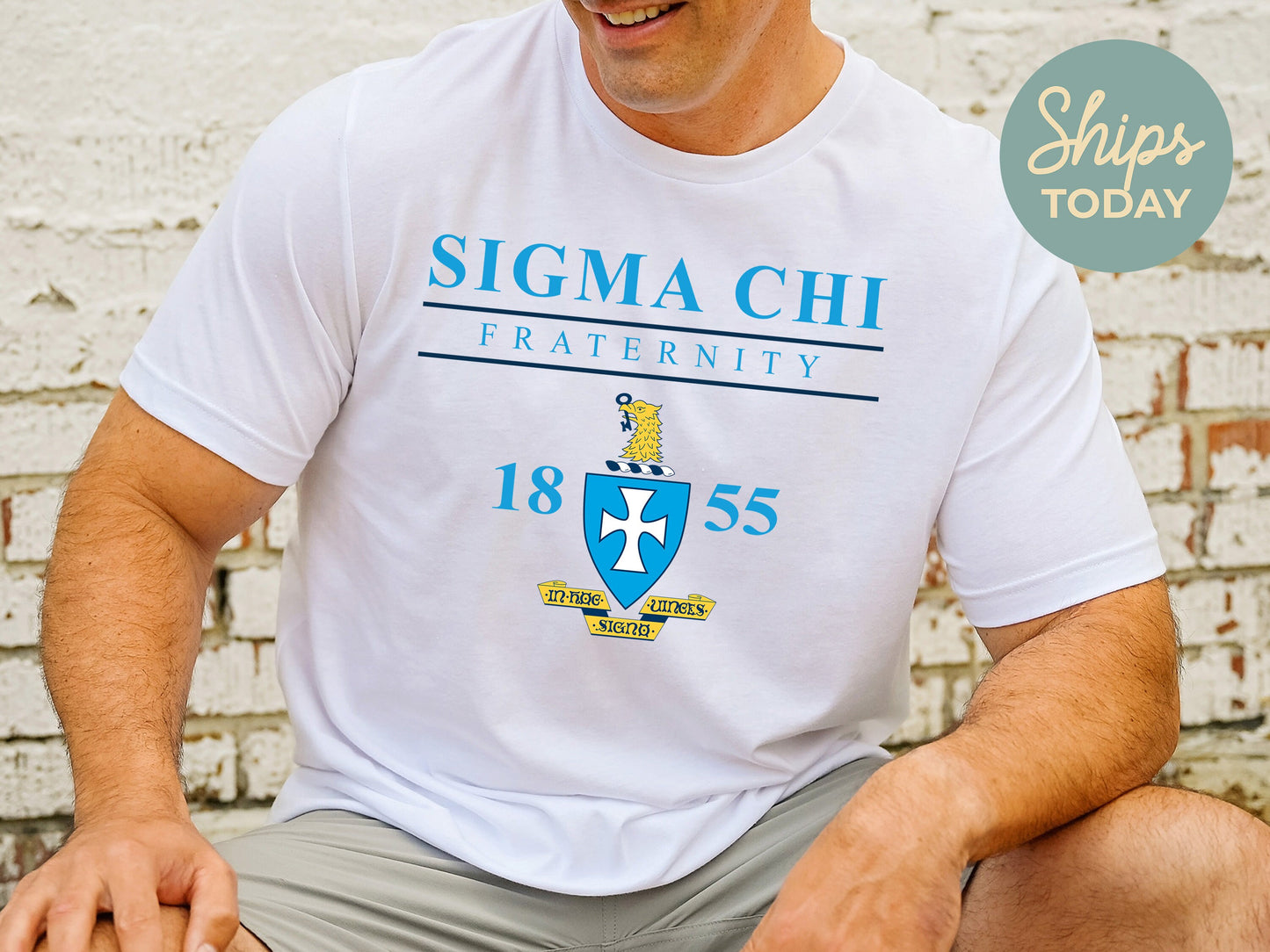 Sigma Chi Iconic Crest Fraternity T-shirt _ 31140g
