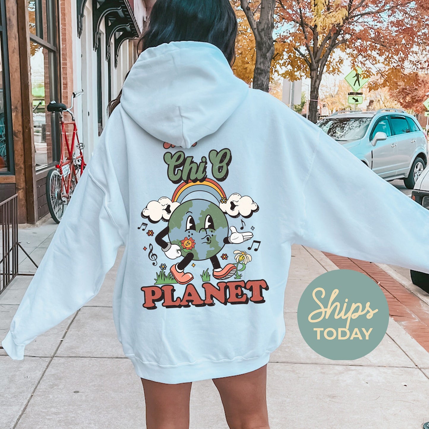 Chi Omega Kinder Planet Sorority Hoodie _ 35420g