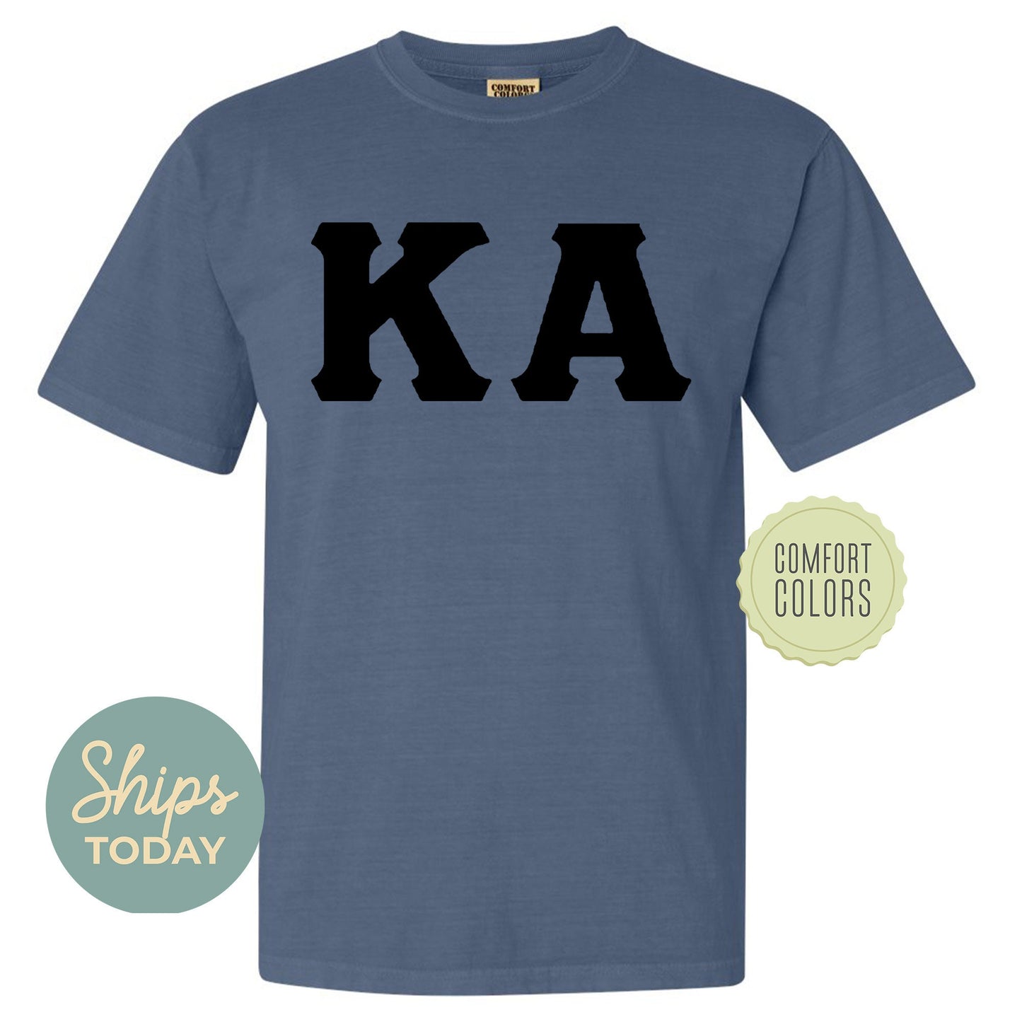 Kappa Alpha Order Black Letters Comfort Colors Farternity T-shirt _ 34918g