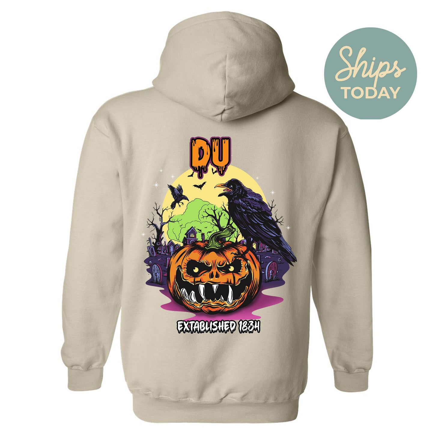 Delta Upsilon Halloween Bats Fraternity Hoodie _ 36261g