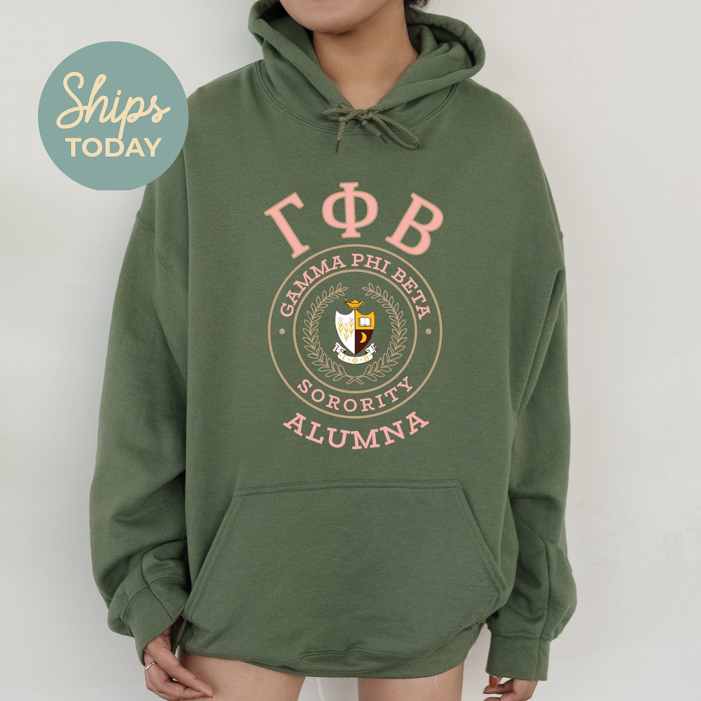 Gamma Phi Beta Alumna Vintage Sorority Hoodie _ 31023g