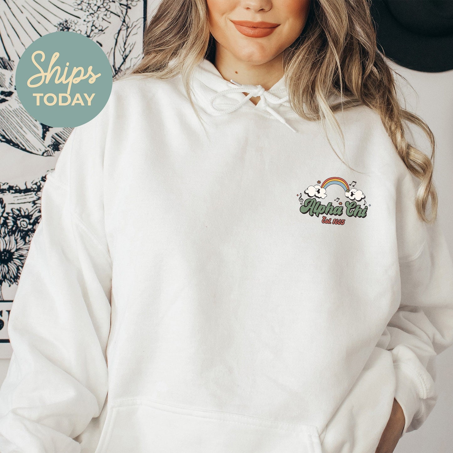 Alpha Chi Omega Kinder Planet Sorority Hoodie _ 35411g