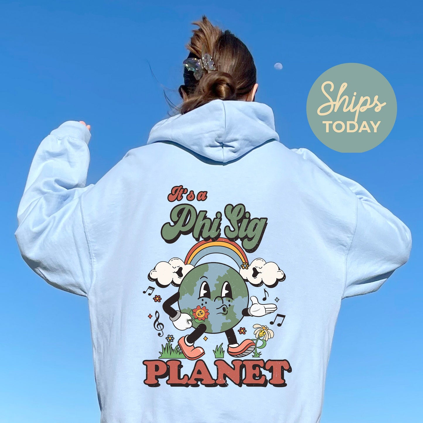 Phi Sigma Sigma Kinder Planet Sorority Hoodie _ 35430g