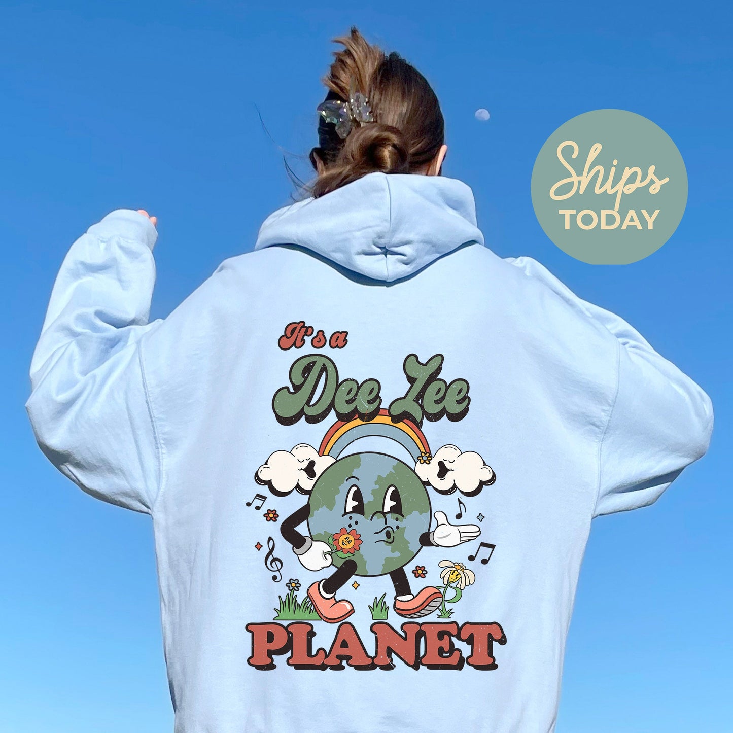 Delta Zeta Kinder Planet Sorority Hoodie _ 35424g
