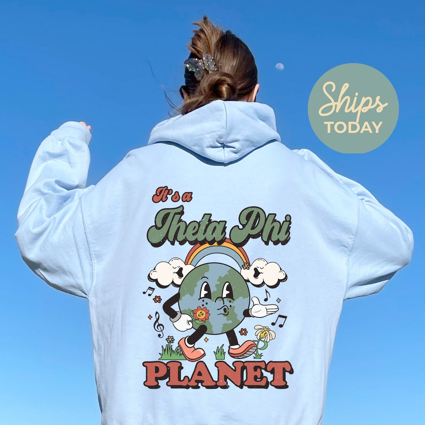 Theta Phi Alpha Kinder Planet Sorority Hoodie _ 35435g