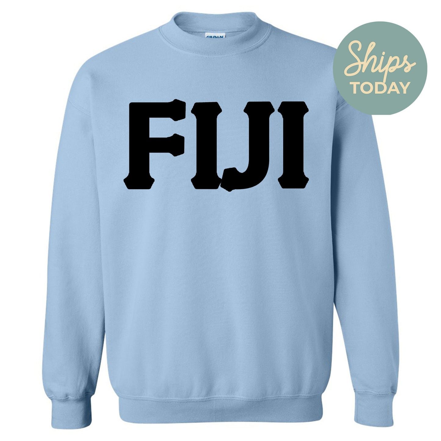 FIJI Black Letters Fraternity Sweatshirt _ 34917g