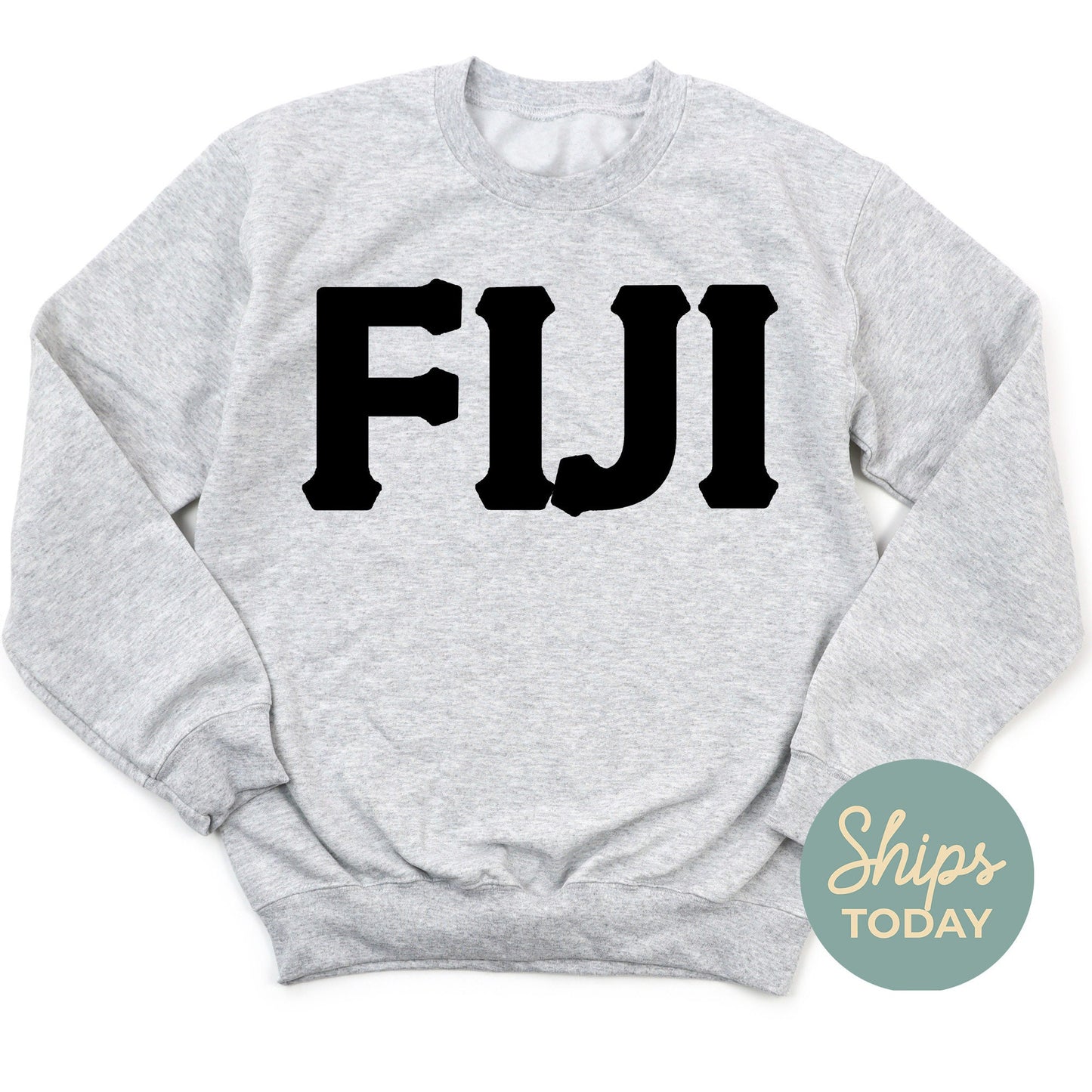 FIJI Black Letters Fraternity Sweatshirt _ 34917g