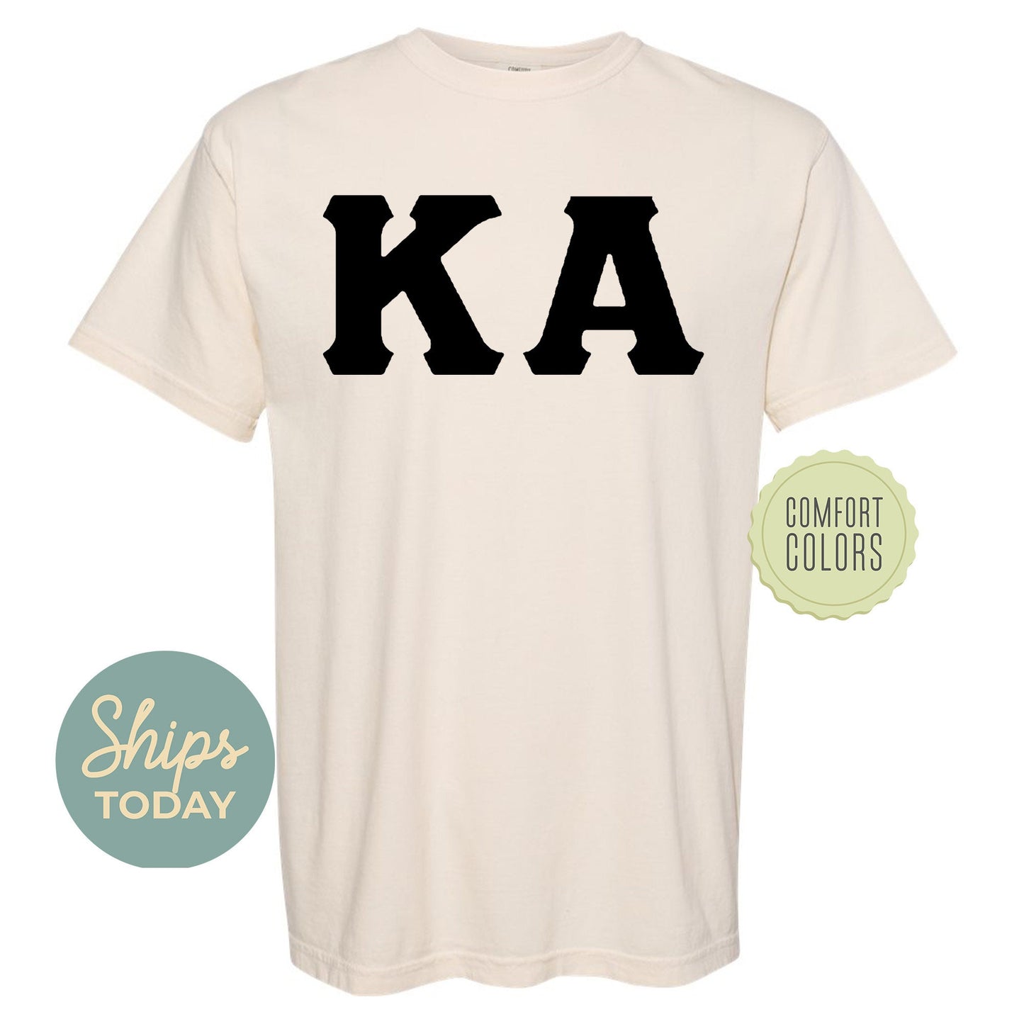 Kappa Alpha Order Black Letters Comfort Colors Farternity T-shirt _ 34918g